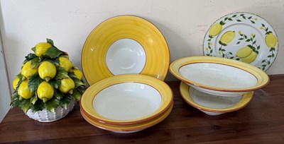 Lot 332 - A selection of ceramic plates and serving...
