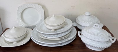 Lot 384 - A large selection of white serving china...