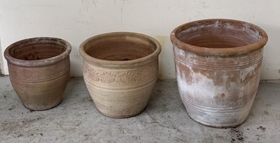 Lot 227 - Three terracotta planter