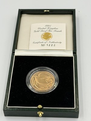 Lot 593 - 1995 United Kingdom Gold Proof Two Pounds...