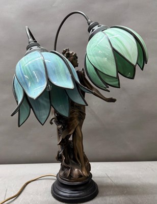 Lot 433A - An art deco style  bronze effect figural table...