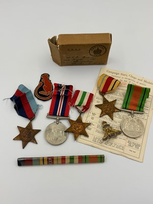 Lot 414 - WWII Medal Set including bar, Royal Artillery...