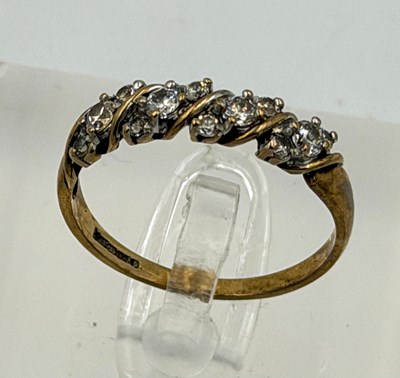 Lot 529 - A 9ct gold diamond ring, approximate weight...