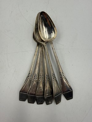 Lot 483A - A boxed set of six Finish silver teaspoons...