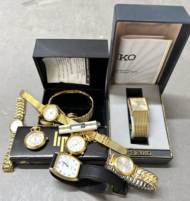 Lot 530 - A selection of fashion watches including Seiko,...