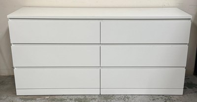 Lot 431A - A white Ikea six drawer chest. |Height 78cms...
