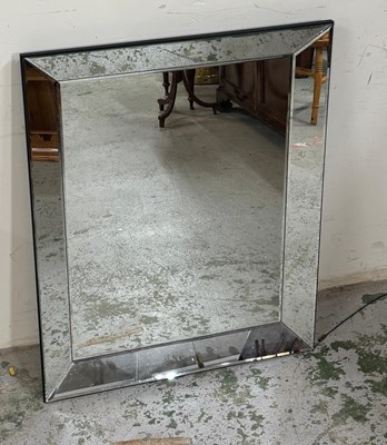 Lot 41 - A modern mitered Art Deco style mirror with...