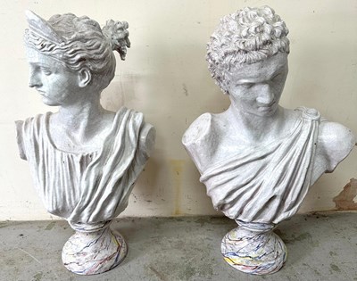 Lot 359 - Two Neoclassical busts depicting Diana and...