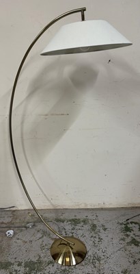 Lot 35 - Abrass curved floor lamp with white shade H154cm