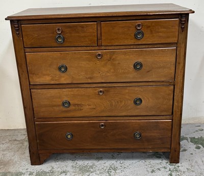 Lot 171 - A mahogany chest of drawers featuring two over...