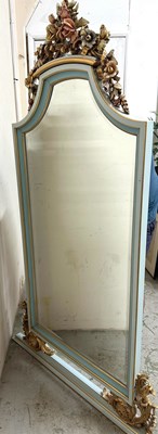 Lot 14 - A Victorian style full lrnght mirror with gold...