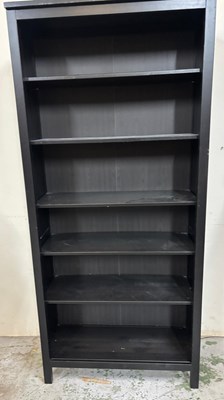 Lot 44 - Bookcase in black consisting of five...