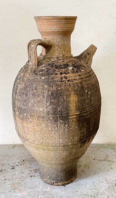 Lot 205 - Large terracotta olive pot vessell with...
