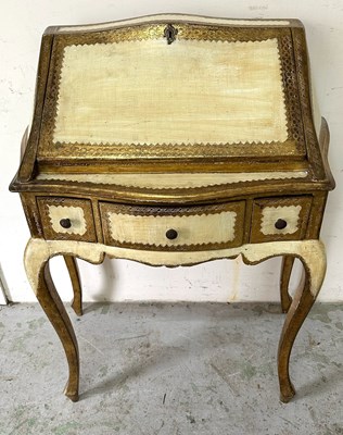 Lot 5 - An Italian drop front writing table with...
