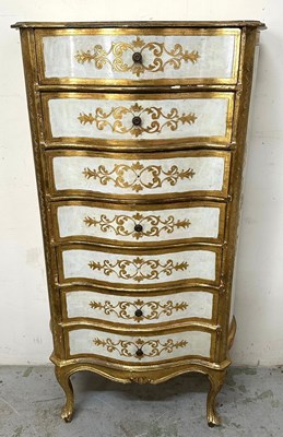 Lot 8 - An Italain tallboy chest of drawers featuring...