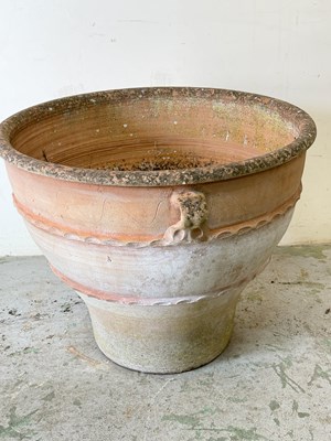 Lot 215 - Terracotta pot, tapering to base H60cm