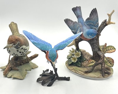 Lot 742 - A trio of bird sculptures by various makers