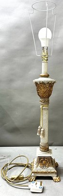 Lot 63 - A corinthian column table lamp featuring a...