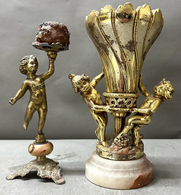 Lot 753 - A pair of Neoclassical style candlestick...