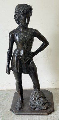 Lot 615 - A filled resin sculpture of David. The...