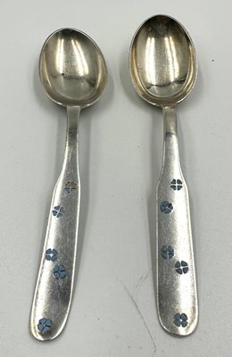 Lot 492 - Two stering silver hallmarked for Copenhagen,...