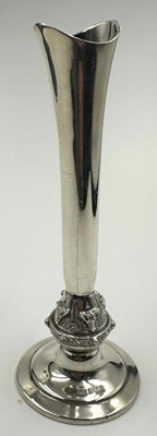 Lot 491 - A sterling silver candlestick holder...