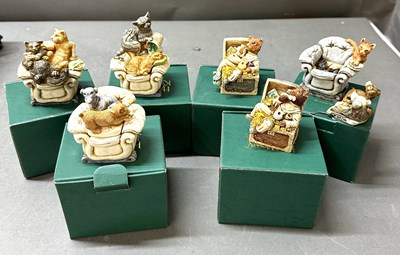 Lot 316 - A collection of Harmony Kingdom figurines in...