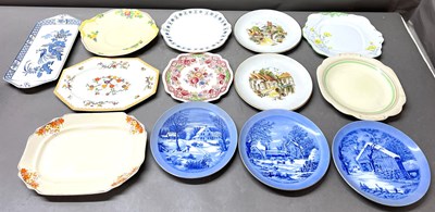 Lot 761 - A selection of serving plates along with some...