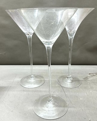 Lot 840 - A trio of large display cocktail glasses H40cm