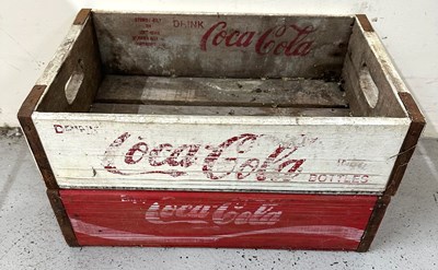 Lot 728 - A pair of Coca Cola painted wooden boxes