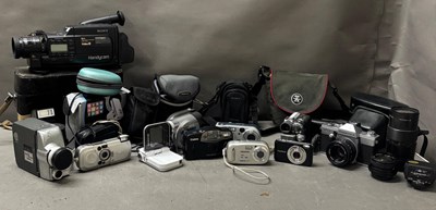 Lot 410 - A arge collection of cameras and video...