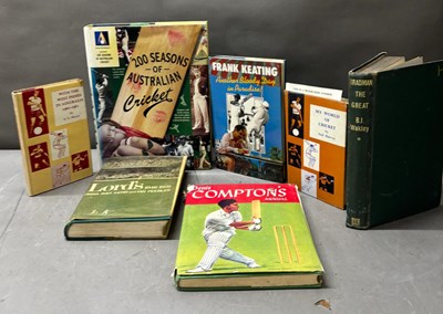 Lot 789 - A selection of vintage cricket book Denis...