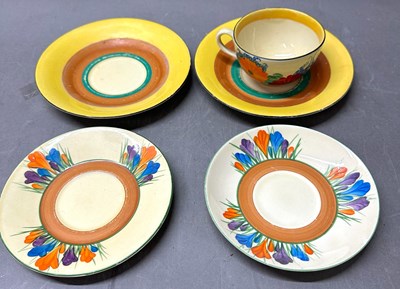 Lot 341 - A selection of Clarice Cliff part tea service...