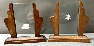 Lot 407 - A pair of Art Deco photo frames with glass...