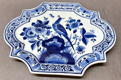 Lot 343 - A Royal Delft blue and white serving platter