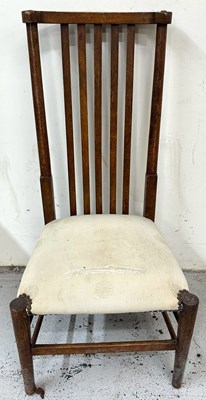 Lot 56 - A high-back dining chair with slat-backed...