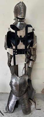 Lot 439 - A Reproduction full suit of medieval armour on...
