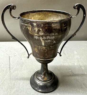 Lot 449 - A twin-handled sterling silver cup hallmarked...
