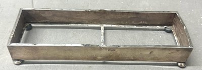 Lot 467 - A sterling silver rectangular jewellery box on...
