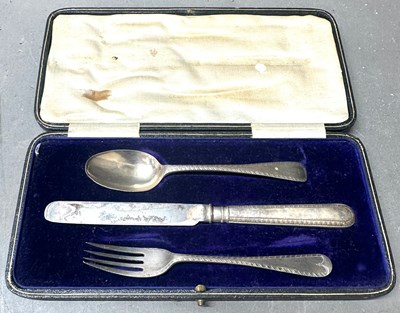Lot 463 - A sterling silver children's cutlery set...