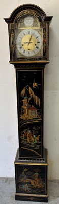 Lot 609 - A black lacquered chinoiserie grandmother...