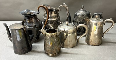 Lot 516 - A selection of EPNS water jugs and coffee pots