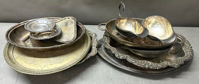 Lot 518 - A selection of EPNS and white metal serving...