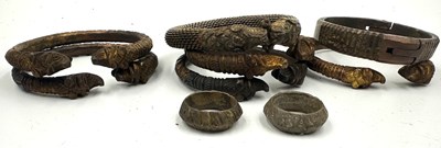 Lot 544 - A selection of tribal bronze and brass jewelry,...