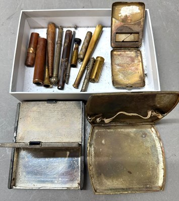 Lot 436 - Three vintage cigarette cases along with a...