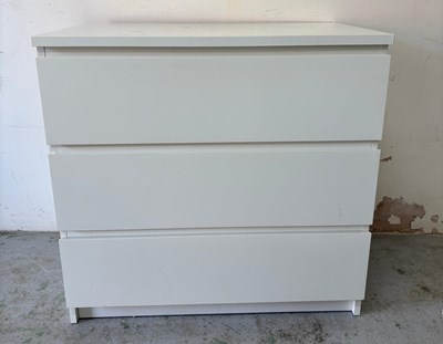 Lot 98 - Ikea white chest of drawers consisting of...