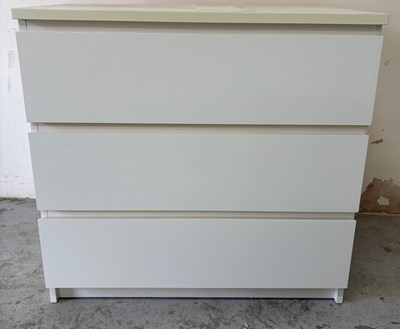 Lot 99 - Ikea white chest of drawers consisting of...