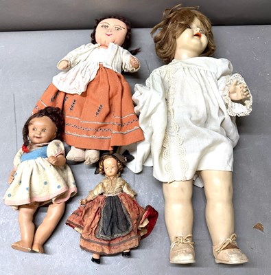 Lot 640 - Four vintage dolls of various styles AF