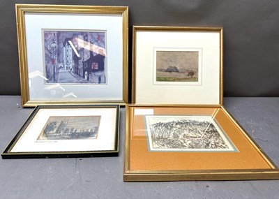 Lot 778 - Four framed pictures of various scenes and sixes