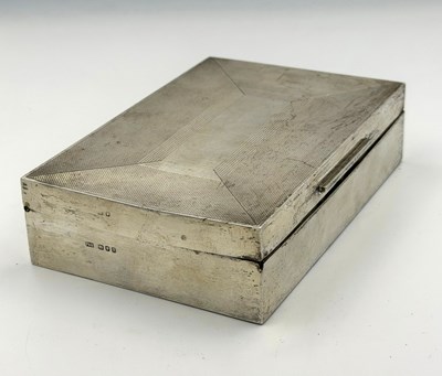Lot 446 - A London hallmarked silver cigarette box by...
